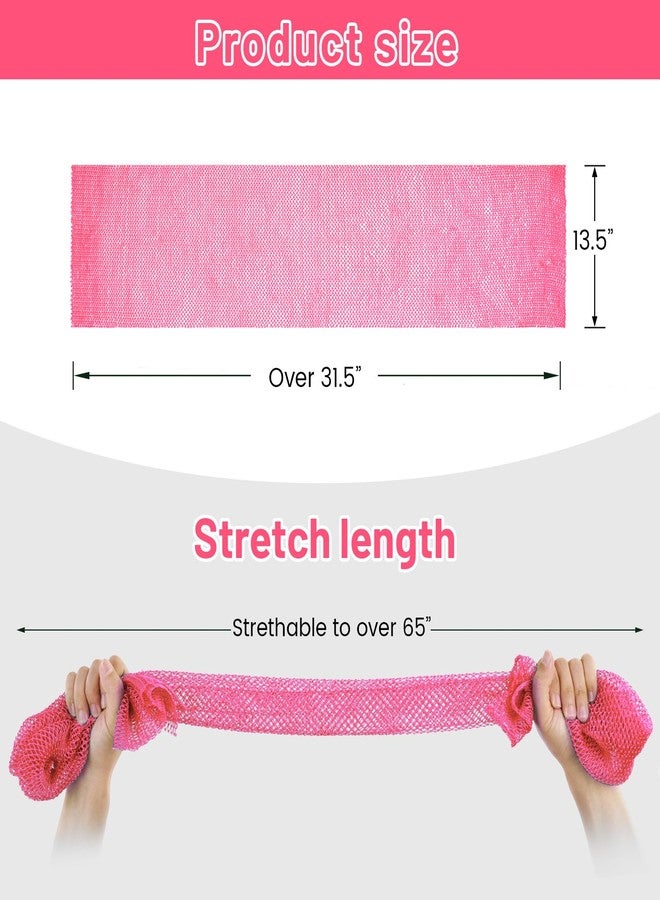 ZOCY African Net Sponge, Authentic Exfoliating Body Scrubber for Bath and Shower, Multiple Textures with Gentle Deep Exfoliating and Rich Lather for All Skins (Pink) - Image 3